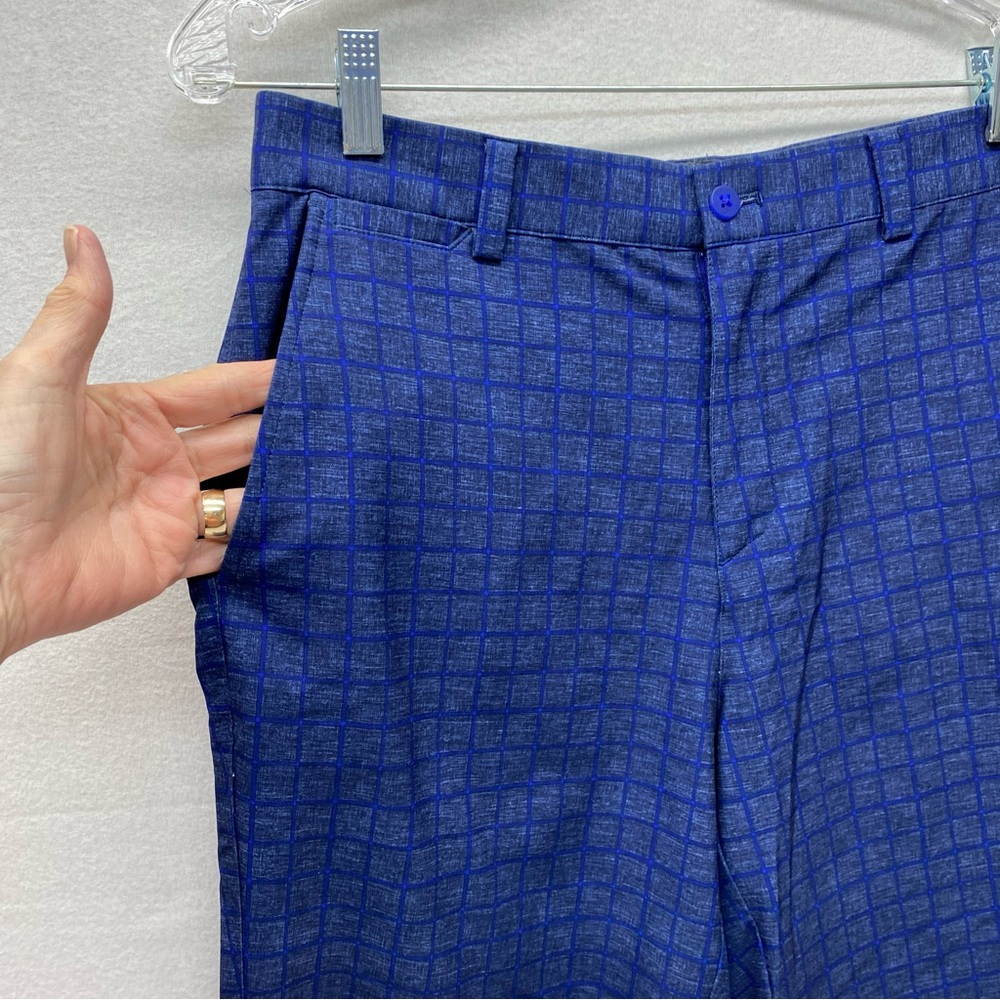 Nike Men's Golf Tour Performance Dri Fit Shorts Size 30 Blue Check Casual Dress - Picture 3 of 12